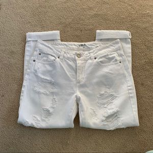 White Distressed Denim